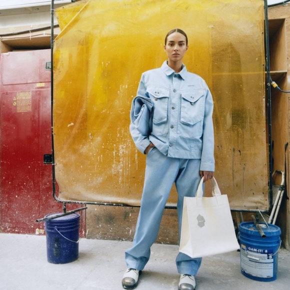 Objects IV Life Type 01 Denim Jacket Pop Blue | Unisex S | NWT | Daniel Arsham - Picture 4 of 14